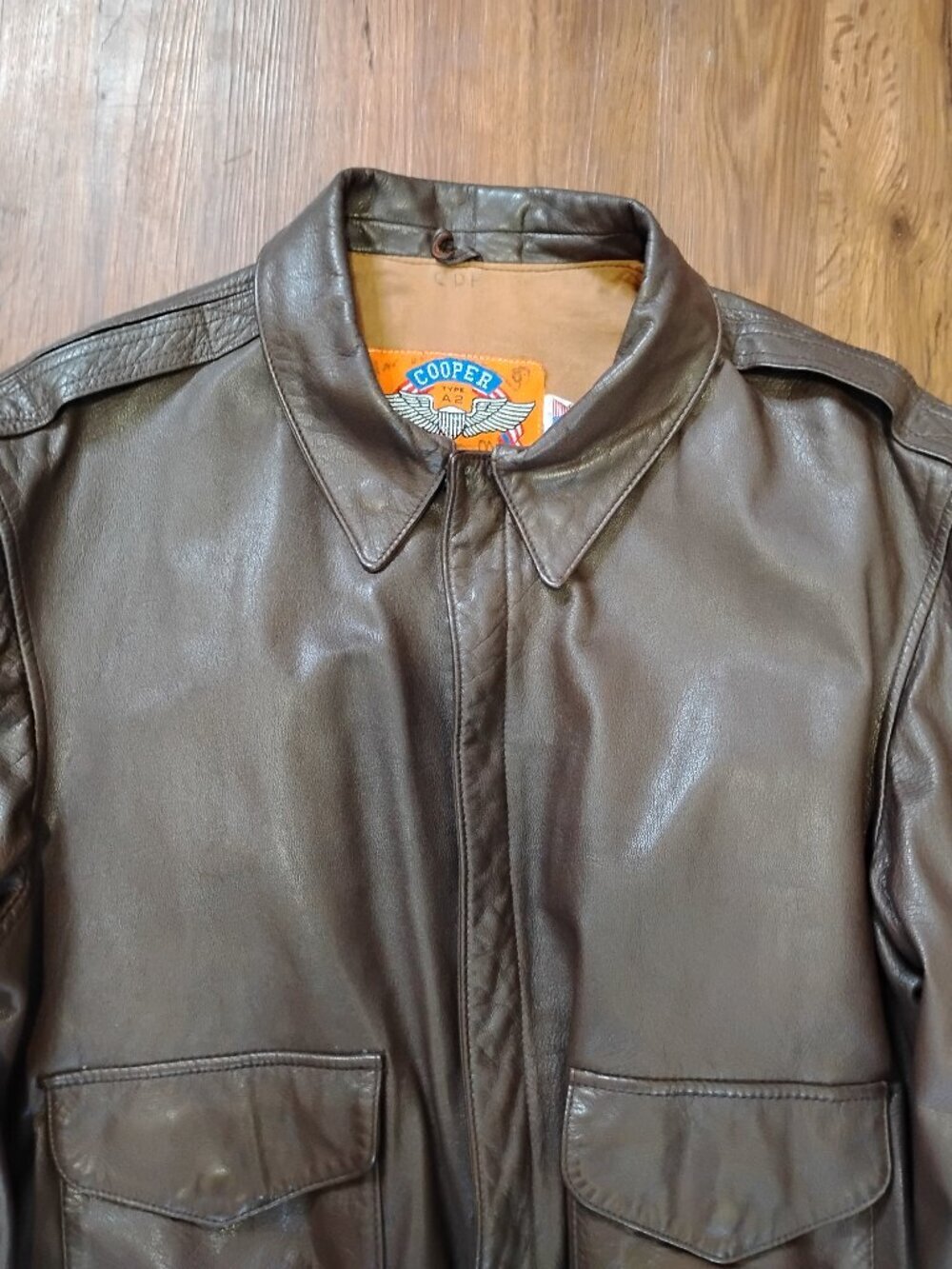 Vintage Cooper Type A-2 Leather Flight Jacket Bomber